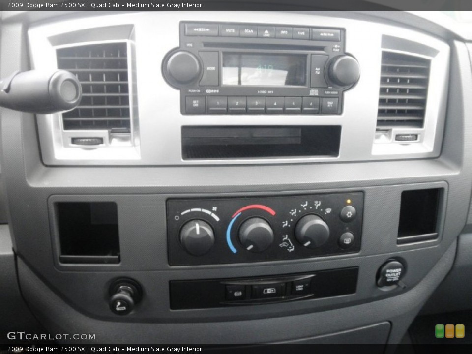 Medium Slate Gray Interior Controls for the 2009 Dodge Ram 2500 SXT Quad Cab #82294978