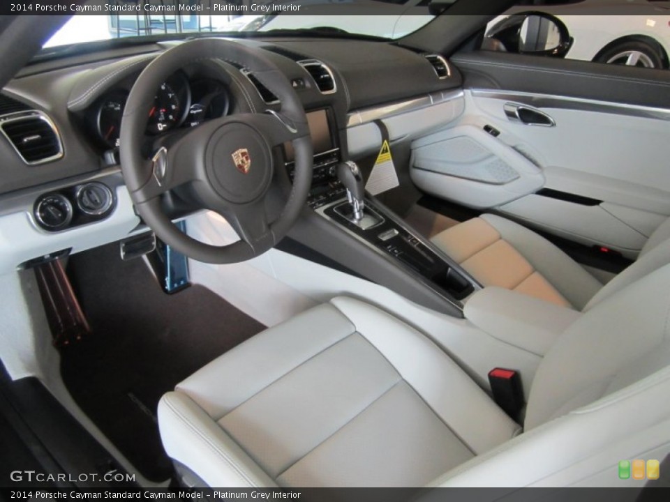 Platinum Grey Interior Prime Interior for the 2014 Porsche Cayman  #82297011