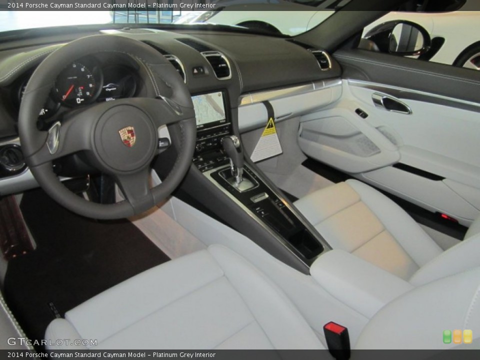 Platinum Grey 2014 Porsche Cayman Interiors