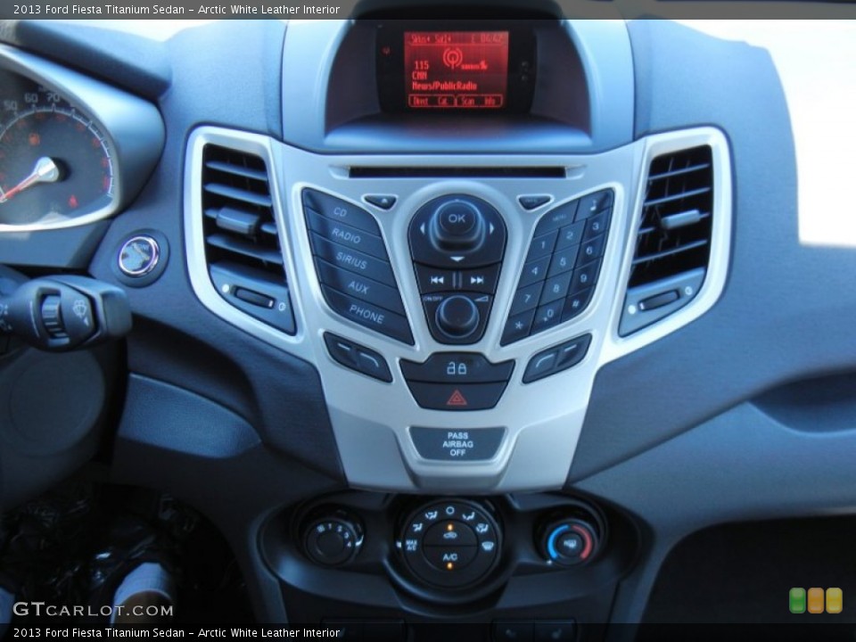 Arctic White Leather Interior Controls for the 2013 Ford Fiesta Titanium Sedan #82300295