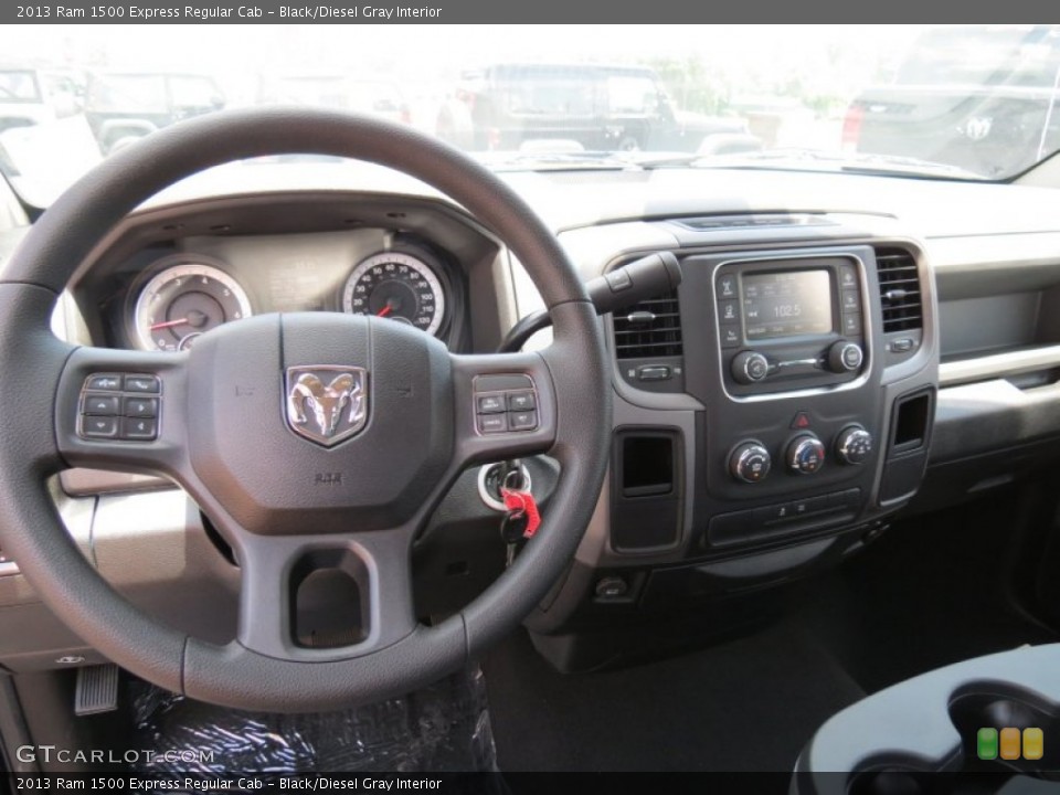 Black/Diesel Gray Interior Dashboard for the 2013 Ram 1500 Express Regular Cab #82305551