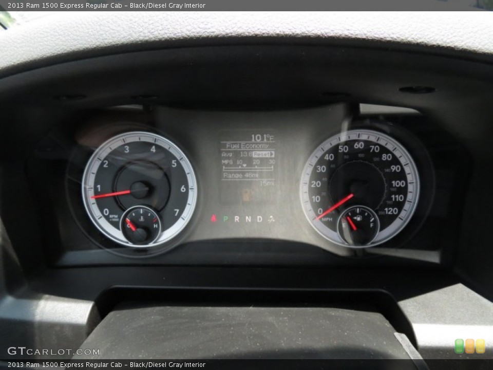 Black/Diesel Gray Interior Gauges for the 2013 Ram 1500 Express Regular Cab #82305602