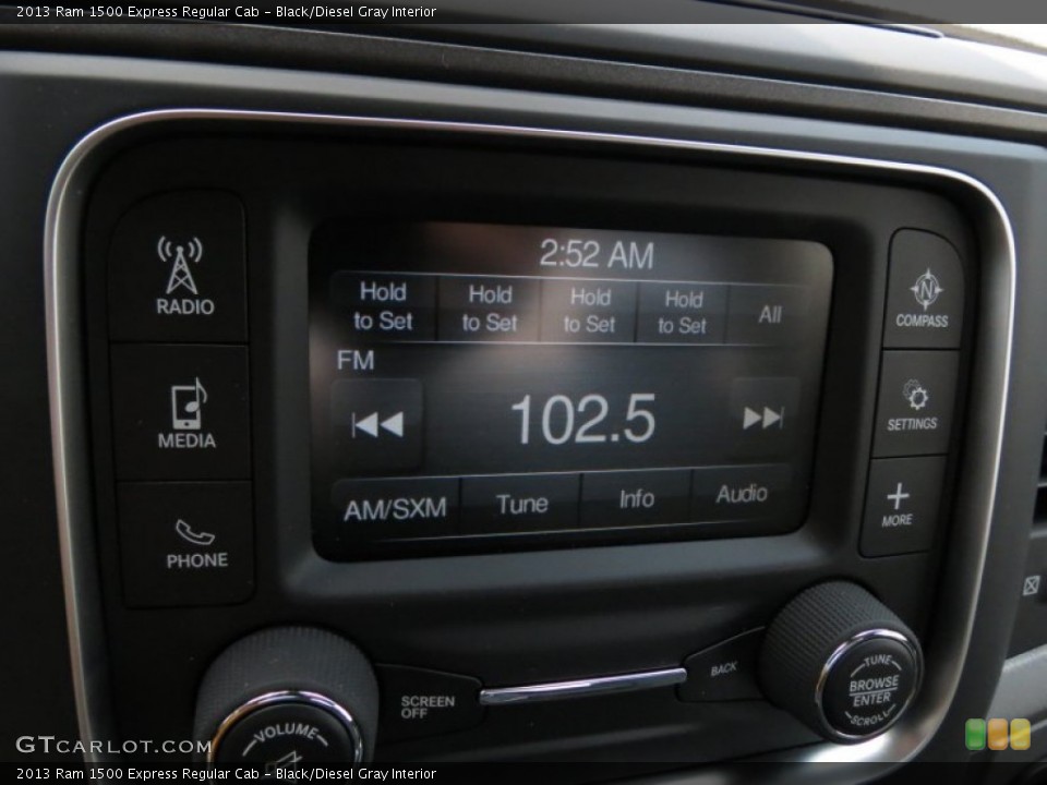 Black/Diesel Gray Interior Audio System for the 2013 Ram 1500 Express Regular Cab #82305623