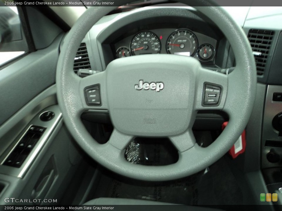 Medium Slate Gray Interior Steering Wheel for the 2006 Jeep Grand Cherokee Laredo #82308926