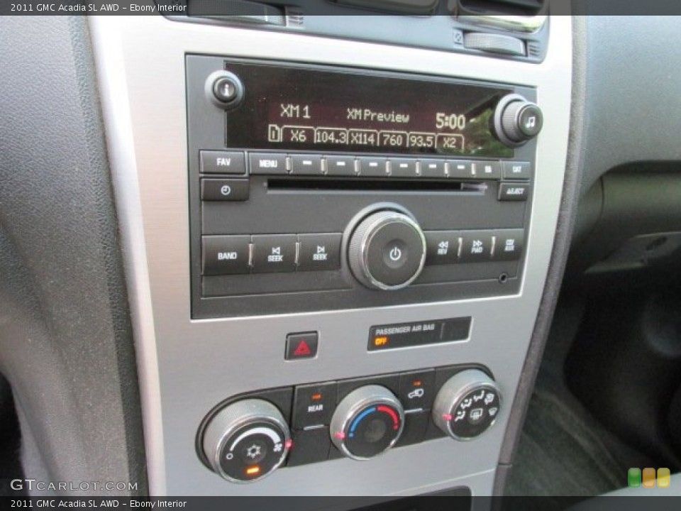 Ebony Interior Controls for the 2011 GMC Acadia SL AWD #82314842