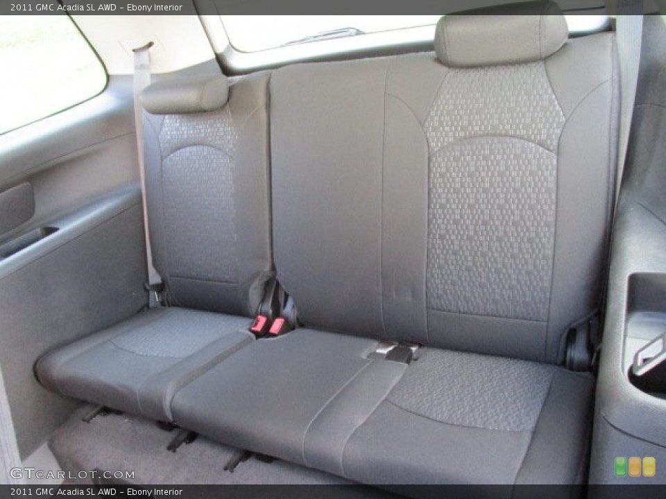 Ebony Interior Rear Seat for the 2011 GMC Acadia SL AWD #82314973