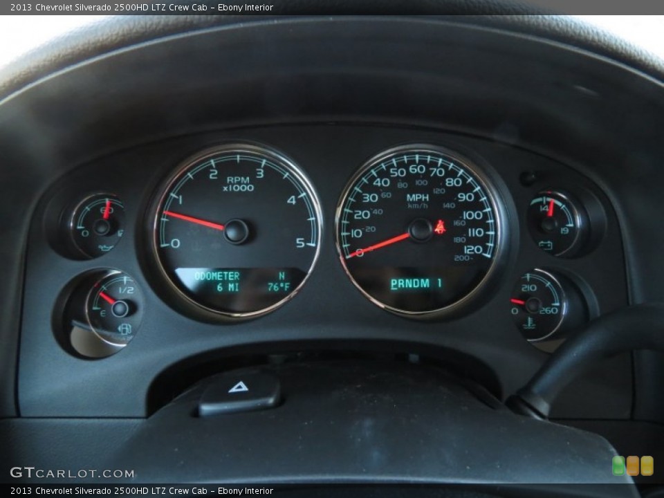 Ebony Interior Gauges for the 2013 Chevrolet Silverado 2500HD LTZ Crew Cab #82315985