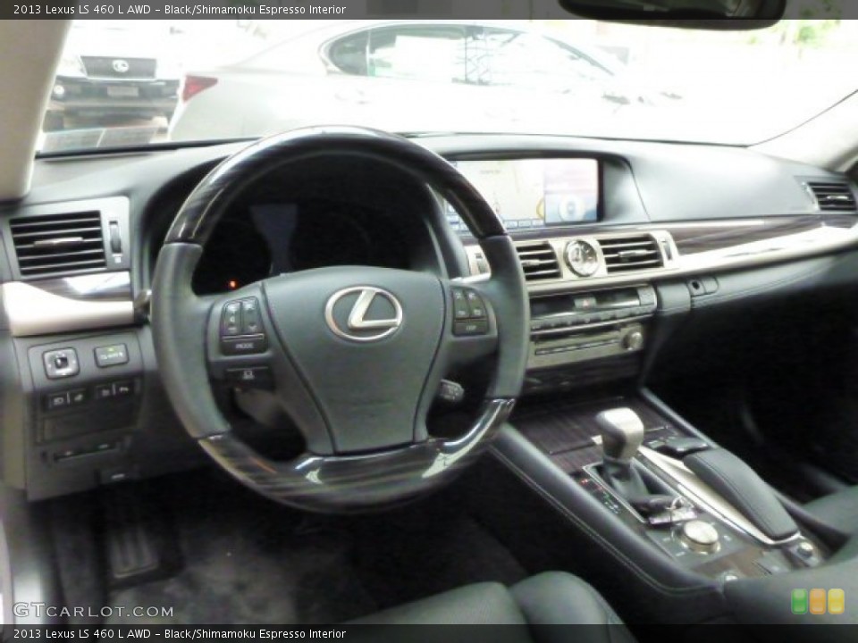 Black/Shimamoku Espresso Interior Dashboard for the 2013 Lexus LS 460 L AWD #82321904