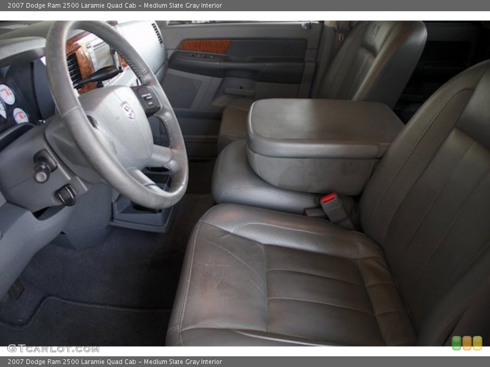 Medium Slate Gray Interior Front Seat for the 2007 Dodge Ram 2500 Laramie Quad Cab #82322225