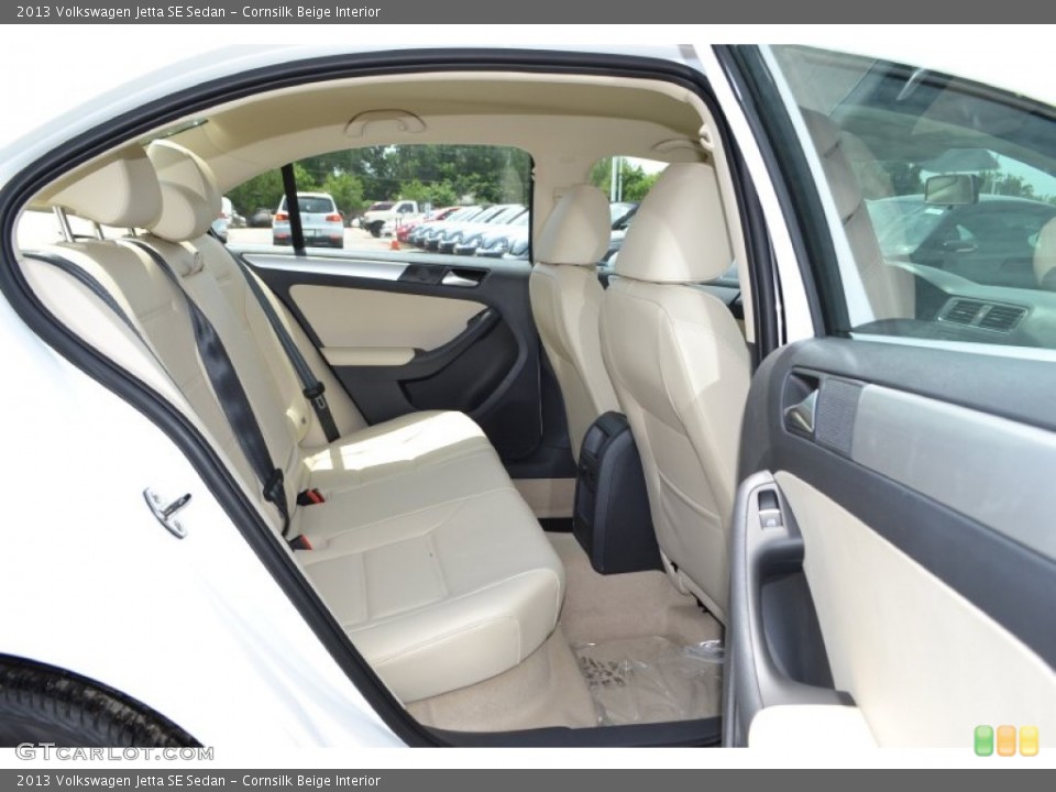 Cornsilk Beige Interior Rear Seat for the 2013 Volkswagen Jetta SE Sedan #82326332