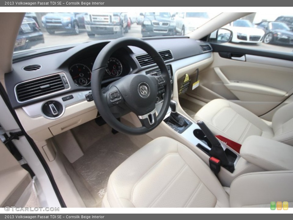 Cornsilk Beige Interior Prime Interior for the 2013 Volkswagen Passat TDI SE #82327298