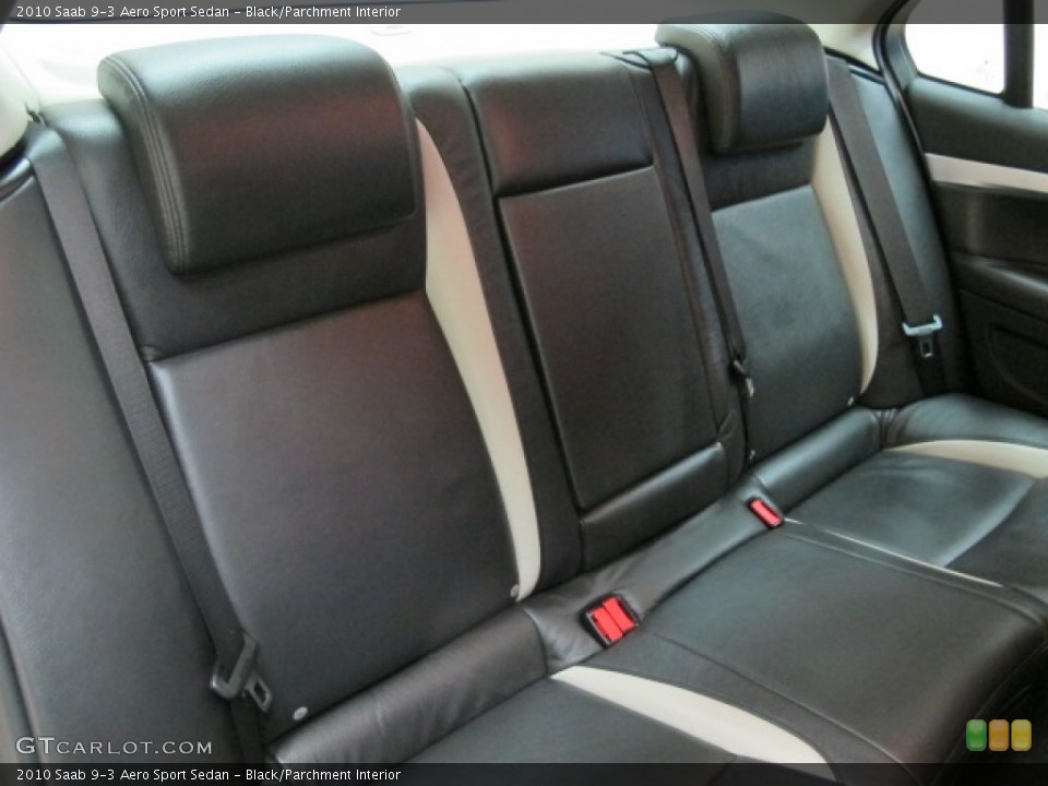 Black/Parchment Interior Rear Seat for the 2010 Saab 9-3 Aero Sport Sedan #82328044