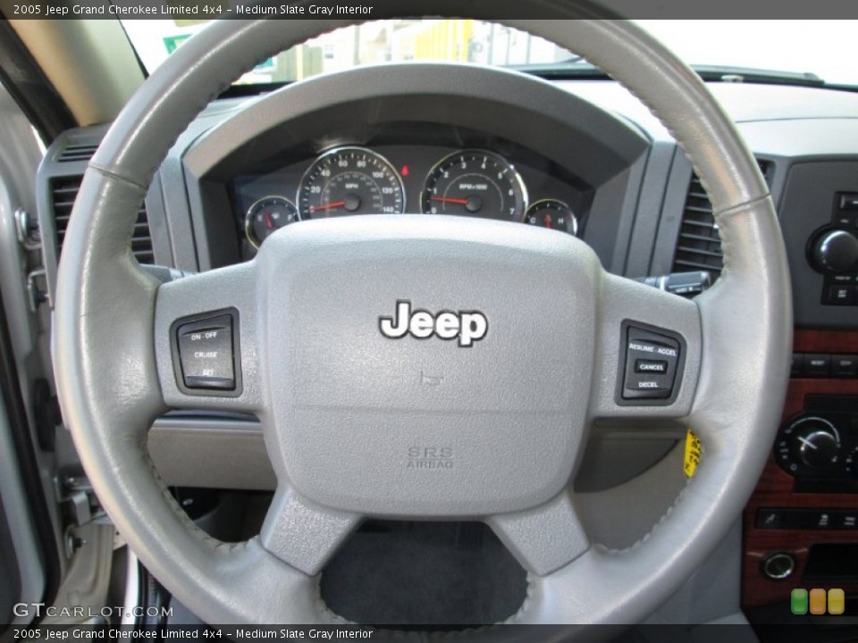 Medium Slate Gray Interior Steering Wheel for the 2005 Jeep Grand Cherokee Limited 4x4 #82329119