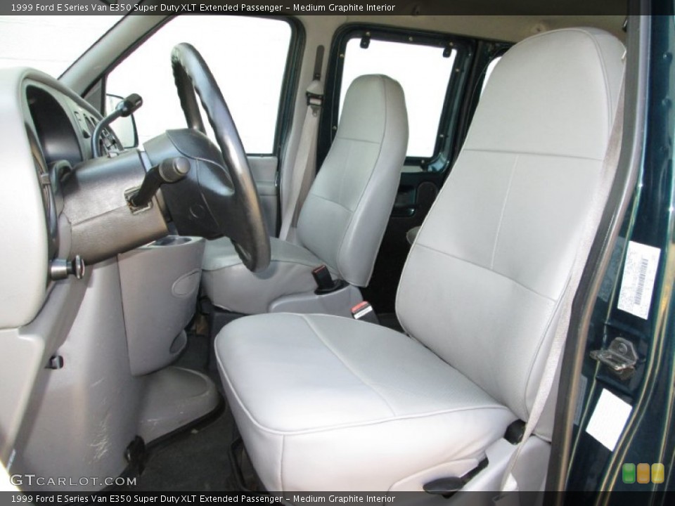 Medium Graphite Interior Front Seat for the 1999 Ford E Series Van E350 Super Duty XLT Extended Passenger #82329737