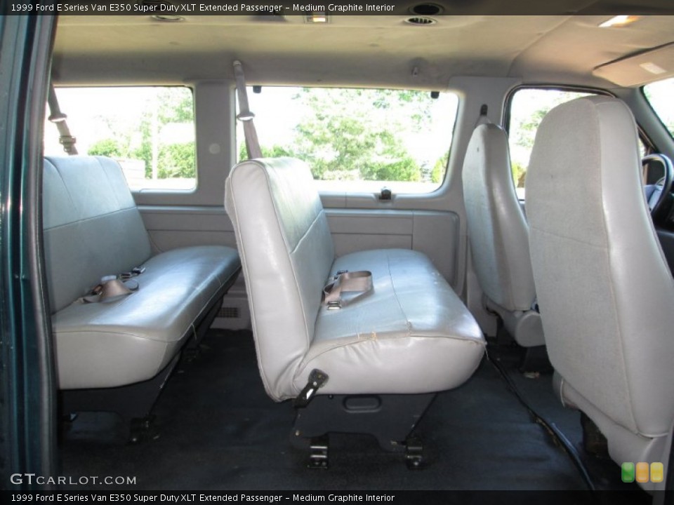 Medium Graphite Interior Rear Seat for the 1999 Ford E Series Van E350 Super Duty XLT Extended Passenger #82329827