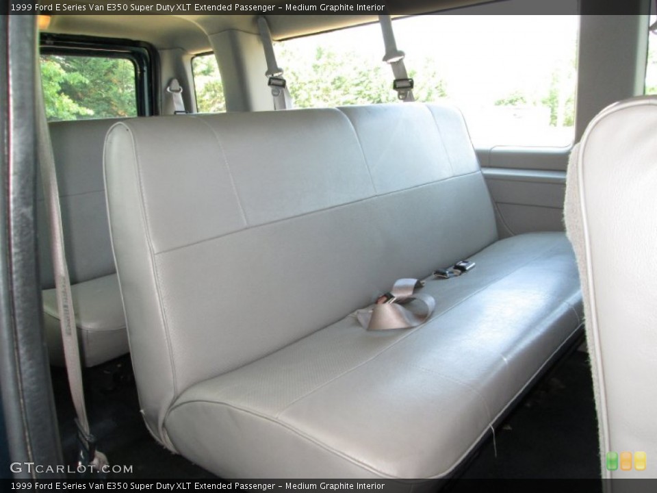 Medium Graphite Interior Rear Seat for the 1999 Ford E Series Van E350 Super Duty XLT Extended Passenger #82329875