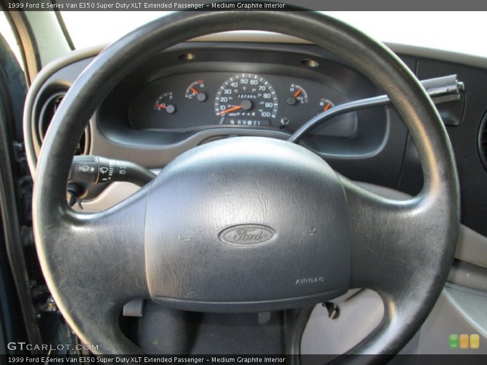 Medium Graphite Interior Steering Wheel for the 1999 Ford E Series Van E350 Super Duty XLT Extended Passenger #82330016
