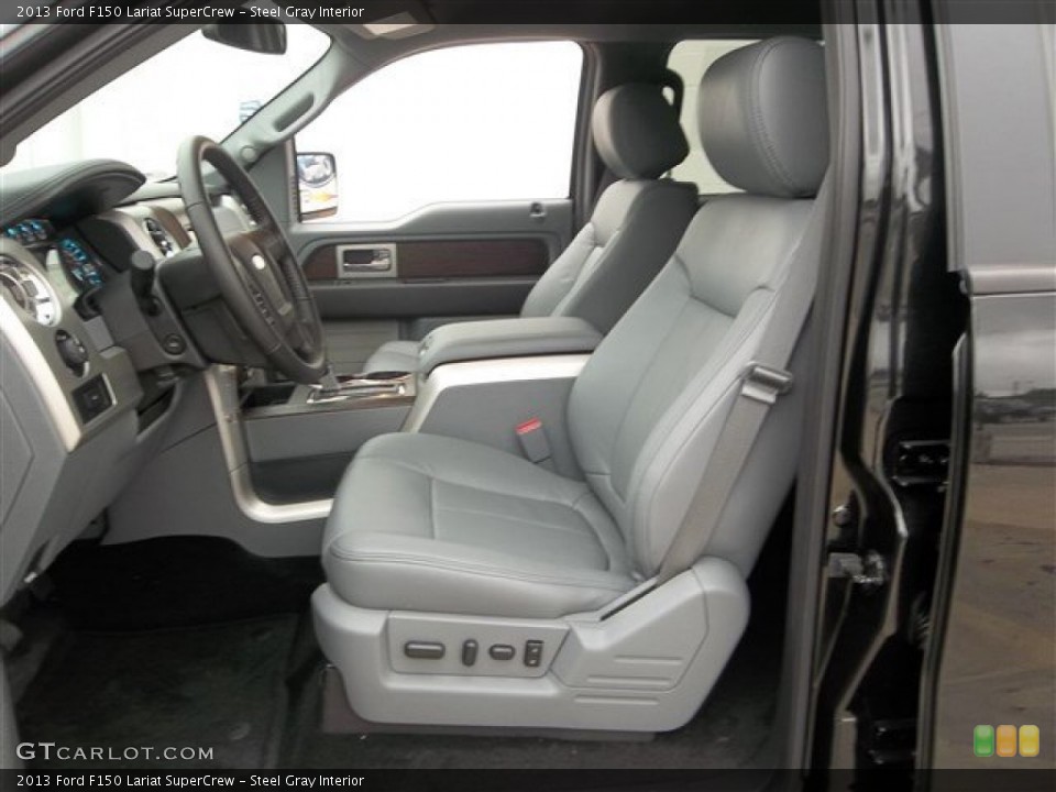 Steel Gray Interior Front Seat for the 2013 Ford F150 Lariat SuperCrew #82336803