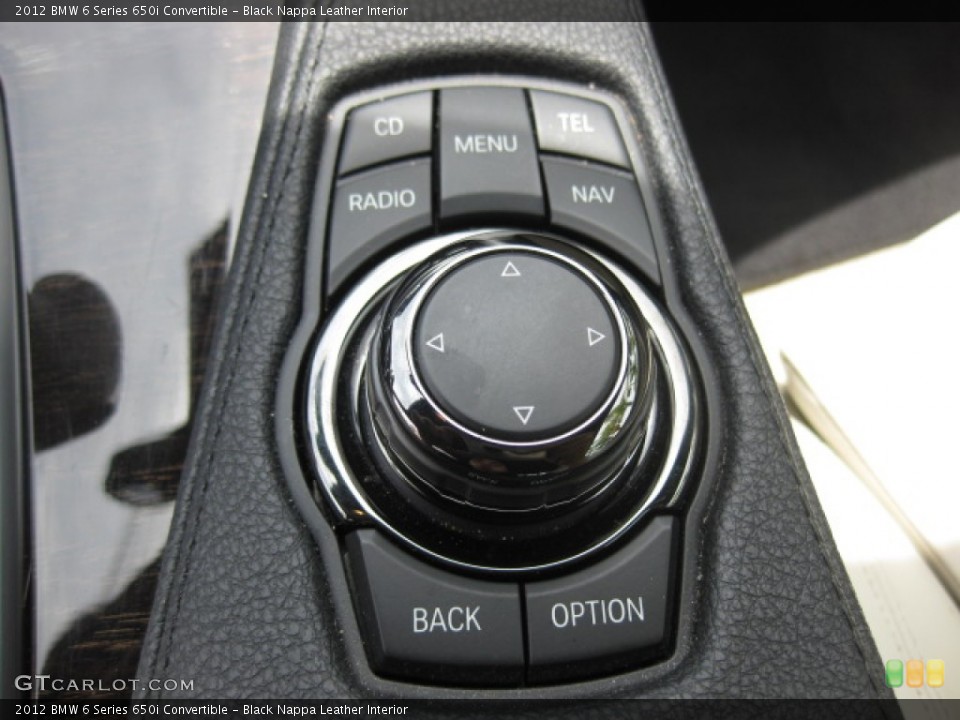 Black Nappa Leather Interior Controls for the 2012 BMW 6 Series 650i Convertible #82338623