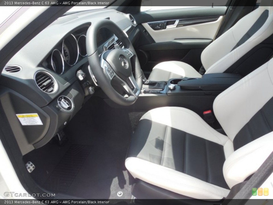 AMG Porcelain/Black 2013 Mercedes-Benz C Interiors