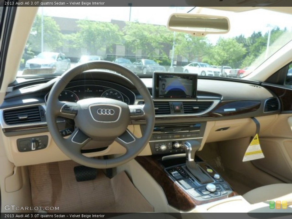 Velvet Beige Interior Dashboard for the 2013 Audi A6 3.0T quattro Sedan #82347491