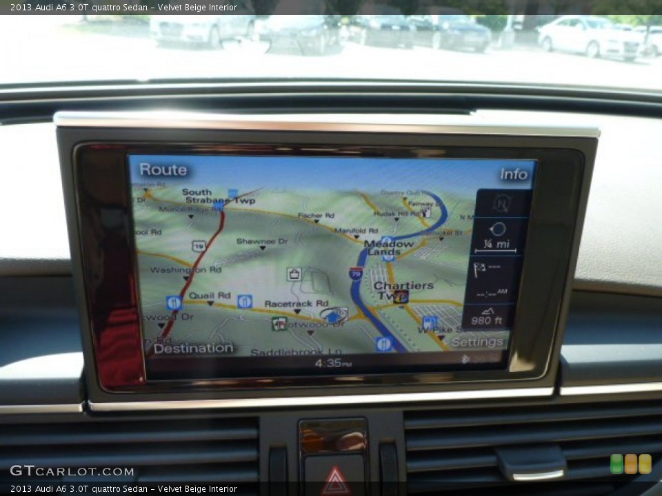 Velvet Beige Interior Navigation for the 2013 Audi A6 3.0T quattro Sedan #82347563