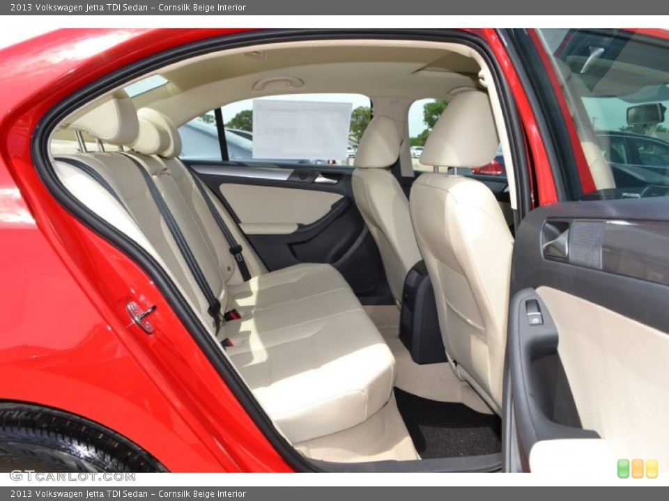 Cornsilk Beige Interior Rear Seat for the 2013 Volkswagen Jetta TDI Sedan #82351940