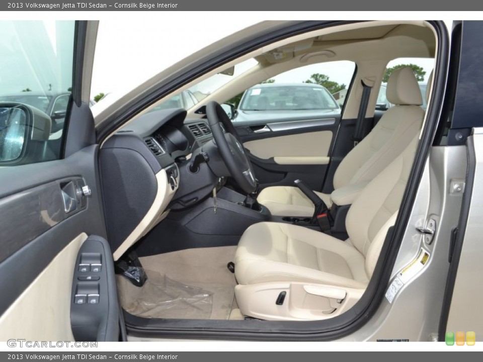 Cornsilk Beige Interior Front Seat for the 2013 Volkswagen Jetta TDI Sedan #82352093