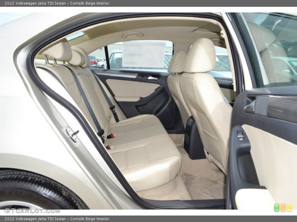 Cornsilk Beige Interior Rear Seat for the 2013 Volkswagen Jetta TDI Sedan #82352102