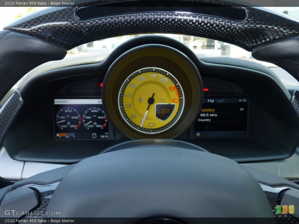 Beige Interior Gauges for the 2010 Ferrari 458 Italia #82352319