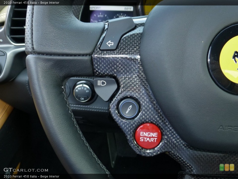 Beige Interior Controls for the 2010 Ferrari 458 Italia #82352339