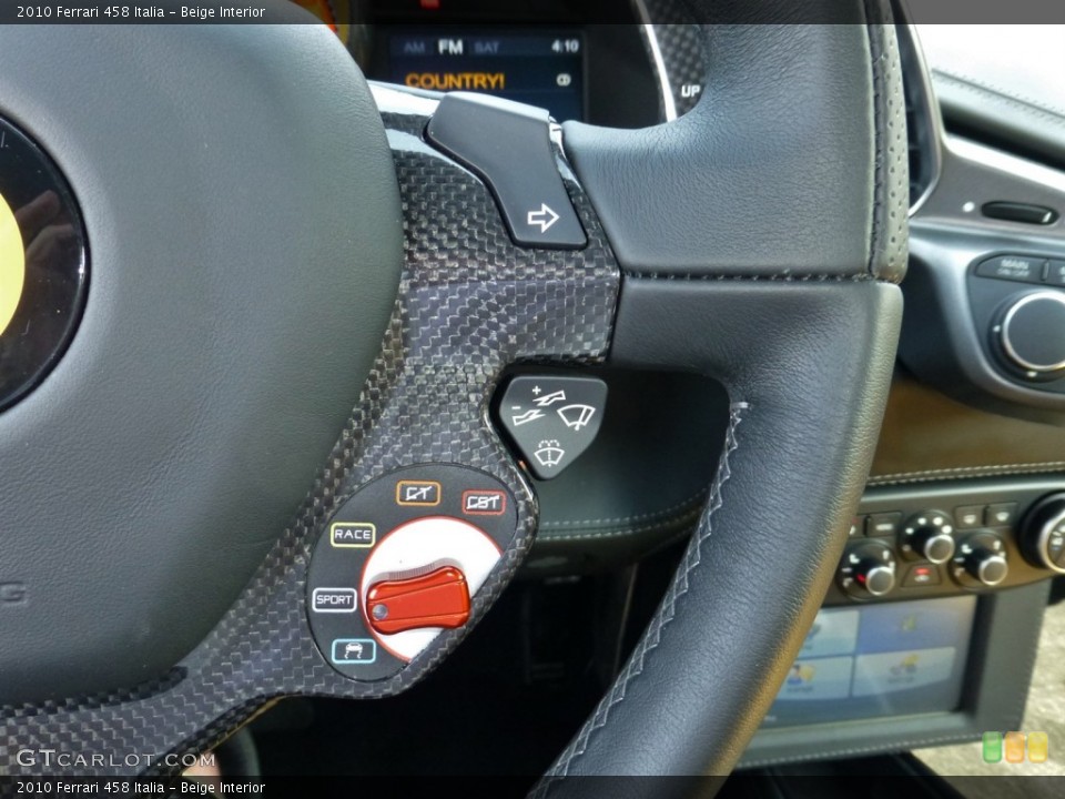 Beige Interior Controls for the 2010 Ferrari 458 Italia #82352351