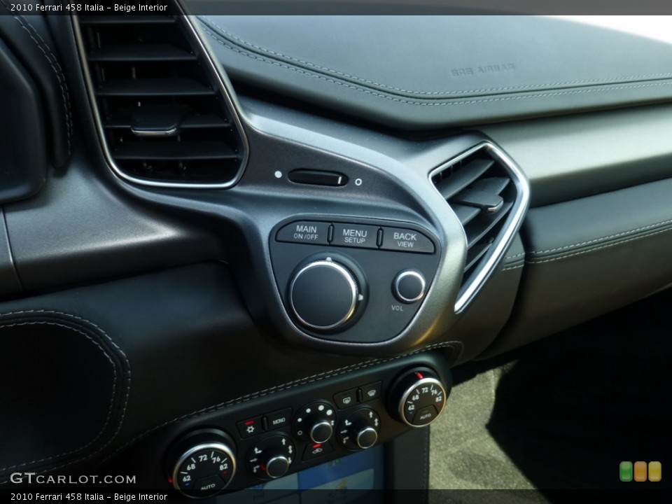 Beige Interior Controls for the 2010 Ferrari 458 Italia #82352371