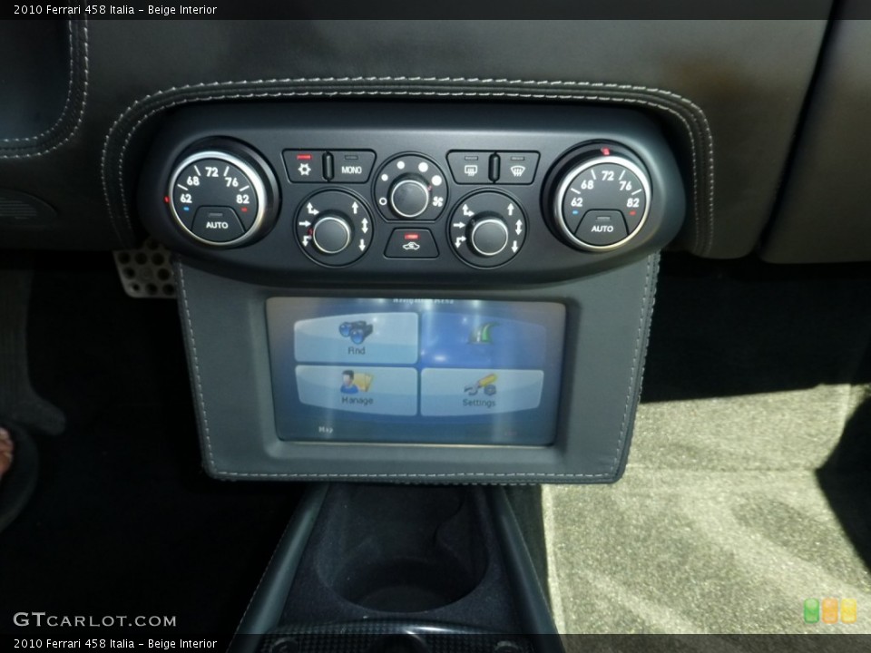 Beige Interior Controls for the 2010 Ferrari 458 Italia #82352381