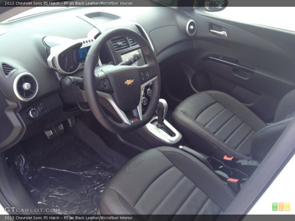 RS Jet Black Leather/Microfiber Interior Prime Interior for the 2013 Chevrolet Sonic RS Hatch #82364724