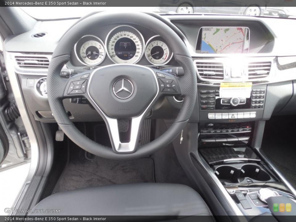 Black Interior Dashboard for the 2014 Mercedes-Benz E 350 Sport Sedan #82366541