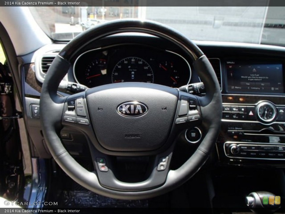 Black Interior Steering Wheel for the 2014 Kia Cadenza Premium #82370558