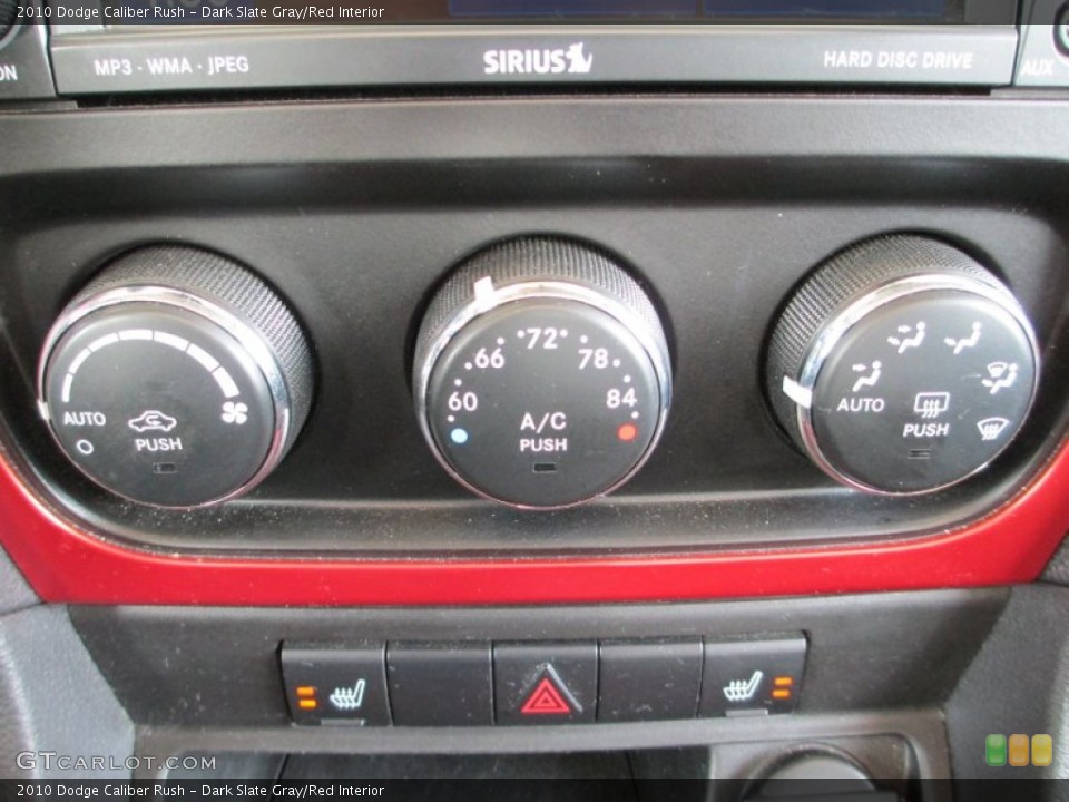 Dark Slate Gray/Red Interior Controls for the 2010 Dodge Caliber Rush #82373462