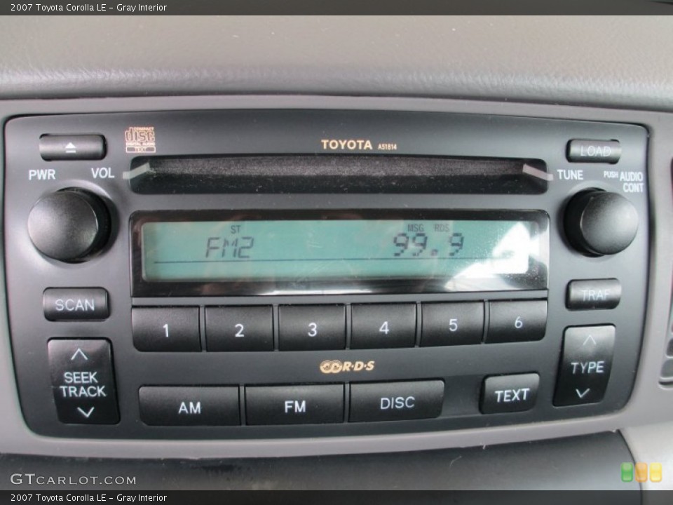 Gray Interior Audio System for the 2007 Toyota Corolla LE #82374088