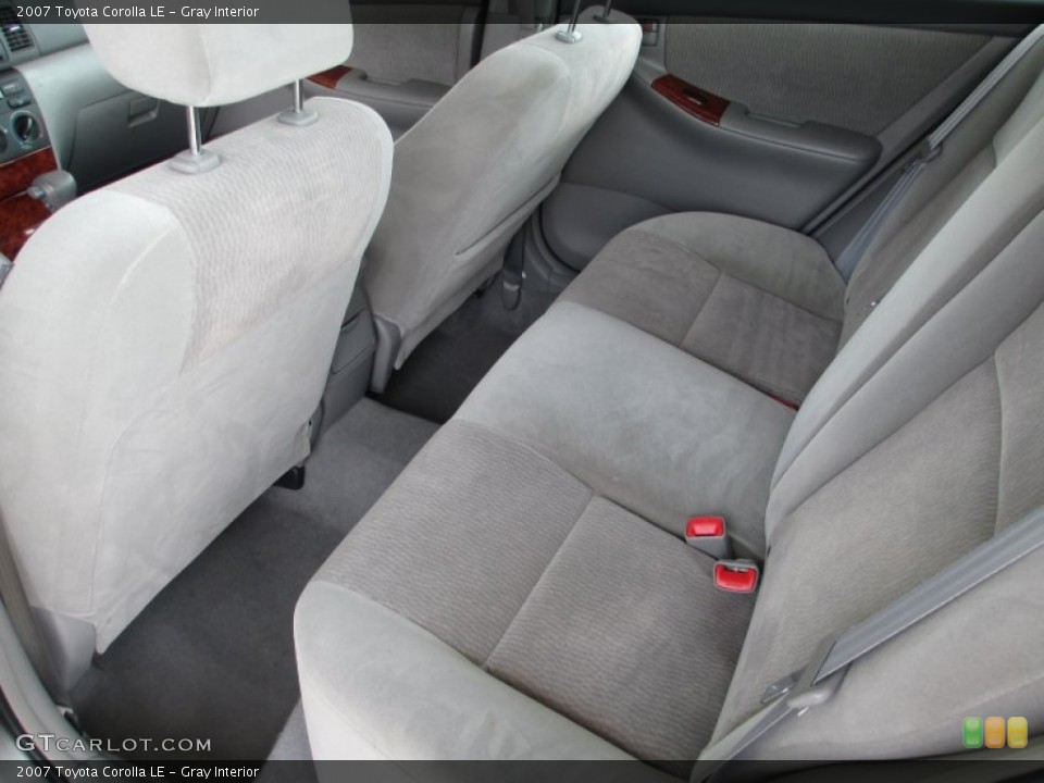 Gray Interior Rear Seat for the 2007 Toyota Corolla LE #82374226