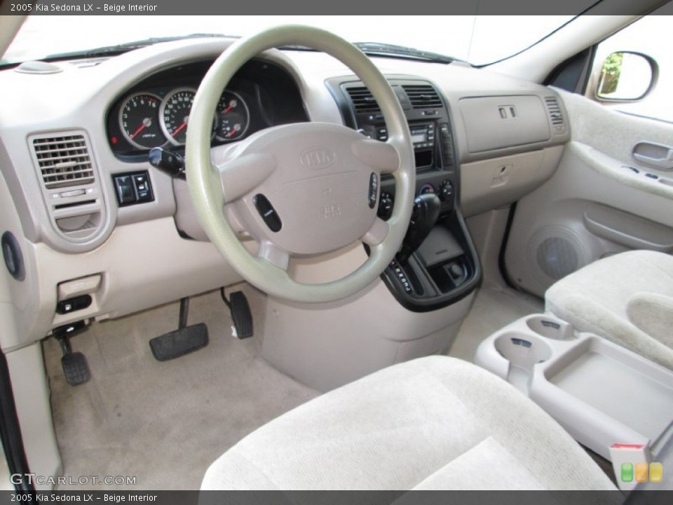 Beige Interior Prime Interior for the 2005 Kia Sedona LX #82376920