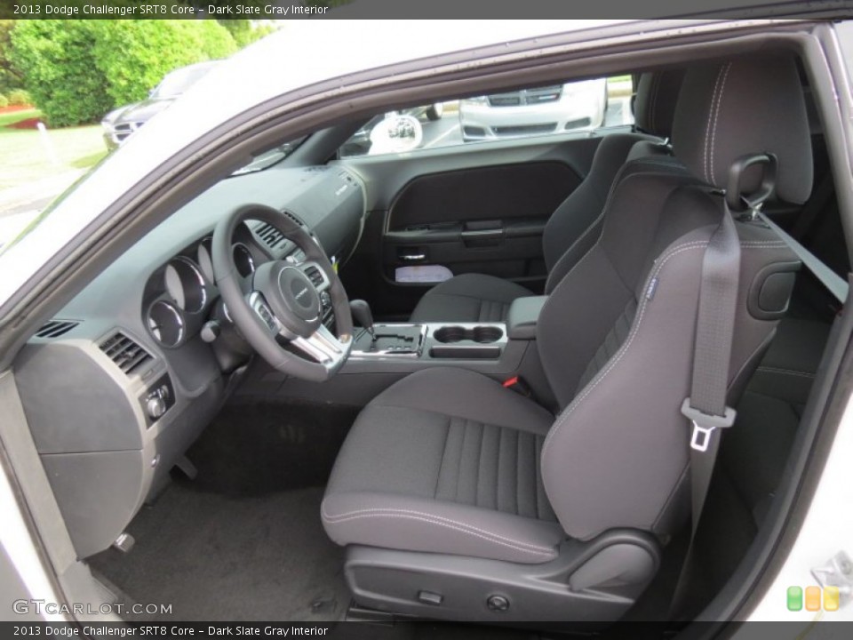 Dark Slate Gray Interior Front Seat for the 2013 Dodge Challenger SRT8 Core #82377789