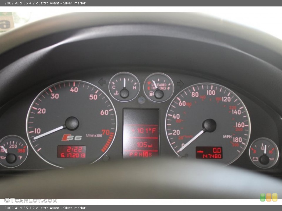 Silver Interior Gauges for the 2002 Audi S6 4.2 quattro Avant #82377802