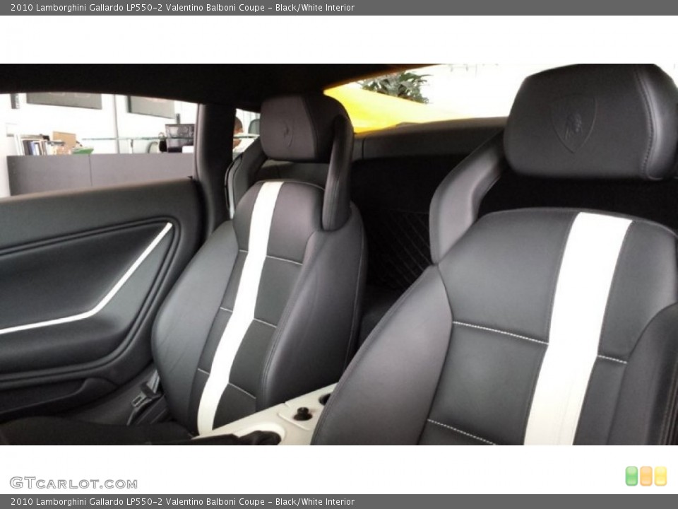 Black/White Interior Front Seat for the 2010 Lamborghini Gallardo LP550-2 Valentino Balboni Coupe #82383358