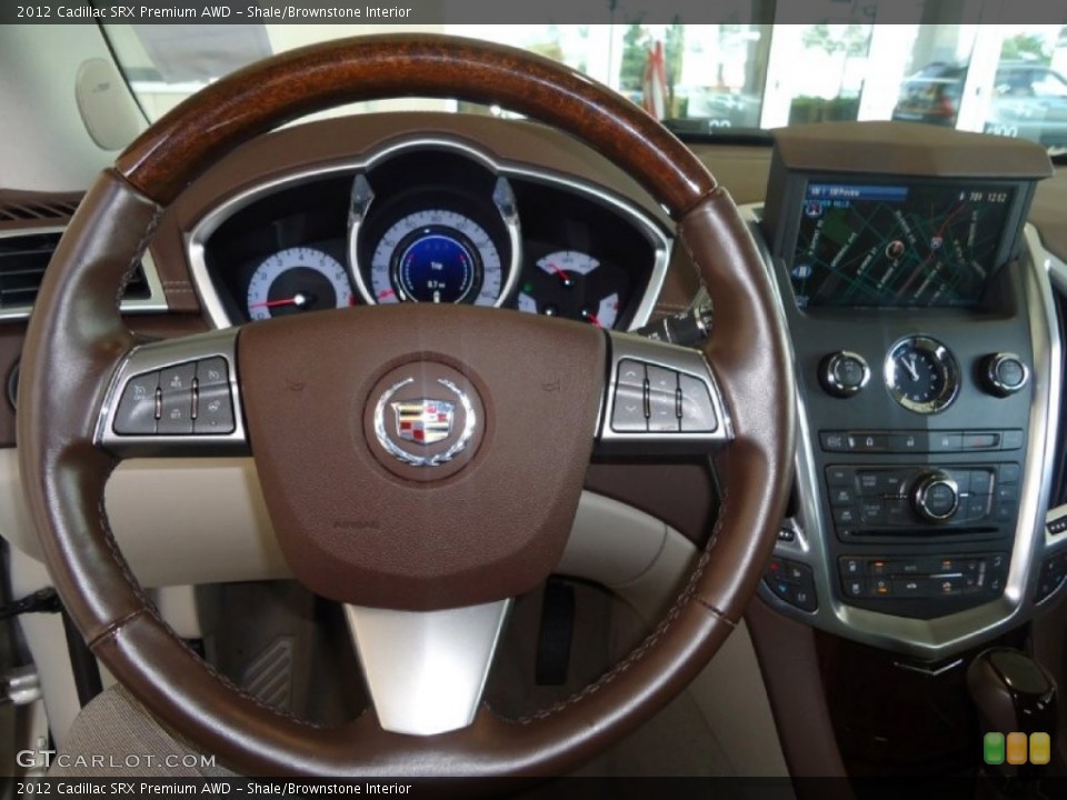 Shale/Brownstone Interior Steering Wheel for the 2012 Cadillac SRX Premium AWD #82384947