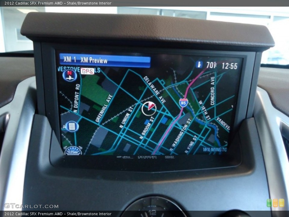 Shale/Brownstone Interior Navigation for the 2012 Cadillac SRX Premium AWD #82385002