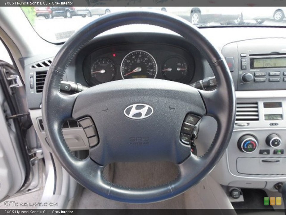 Gray Interior Steering Wheel for the 2006 Hyundai Sonata GL #82386724