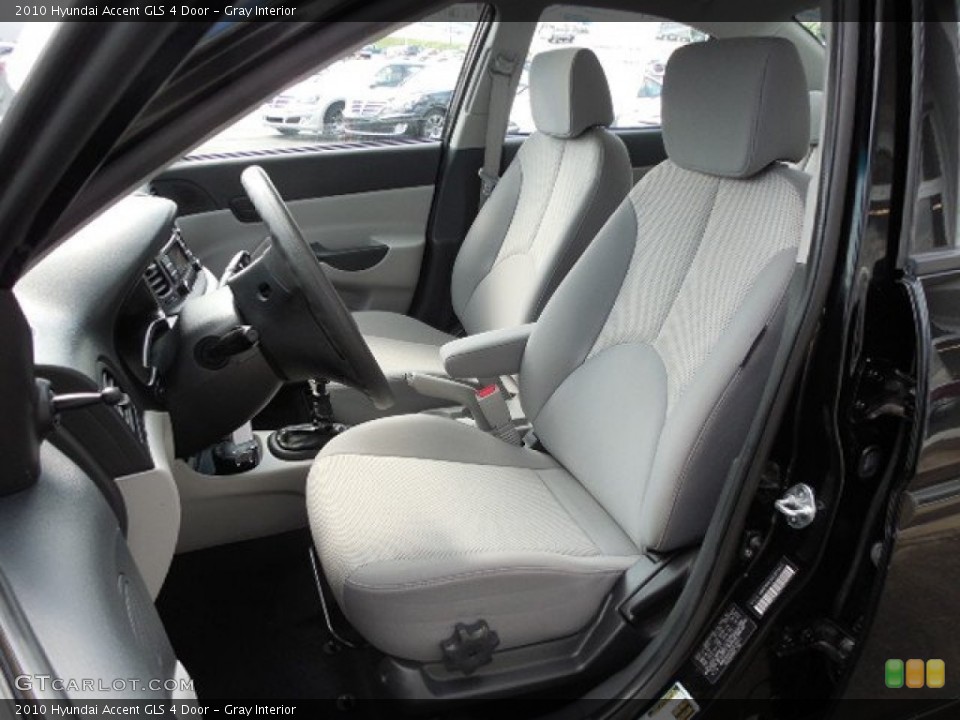 Gray Interior Front Seat for the 2010 Hyundai Accent GLS 4 Door #82387078