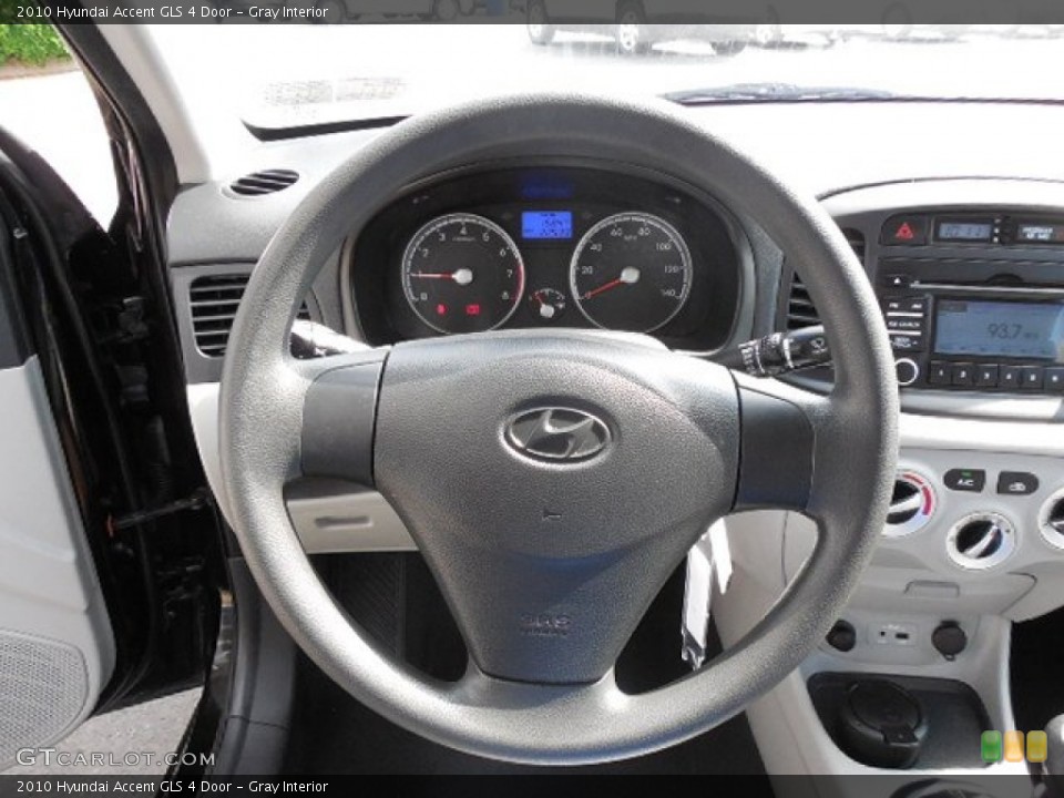 Gray Interior Steering Wheel for the 2010 Hyundai Accent GLS 4 Door #82387121