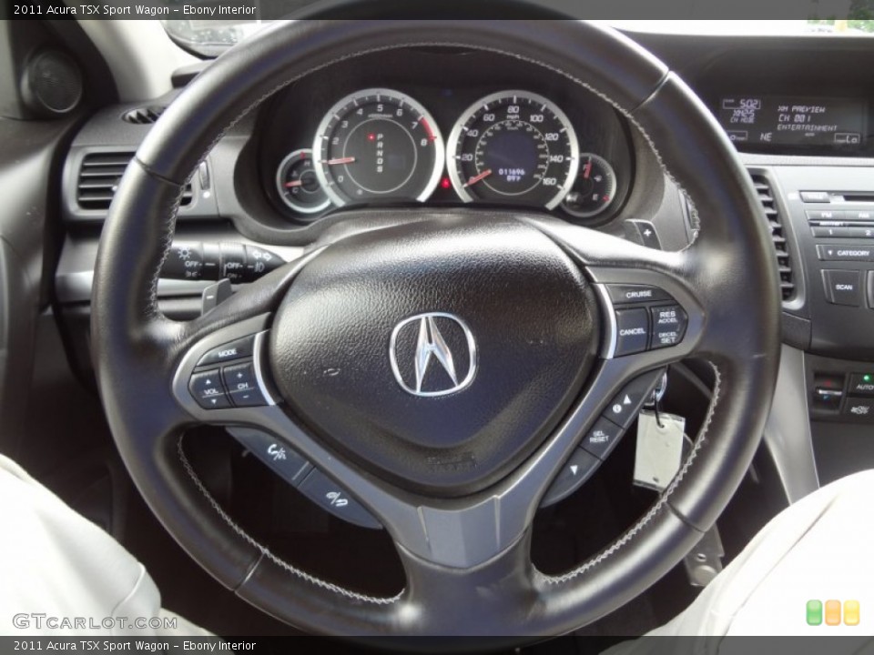 Ebony Interior Steering Wheel for the 2011 Acura TSX Sport Wagon #82387390